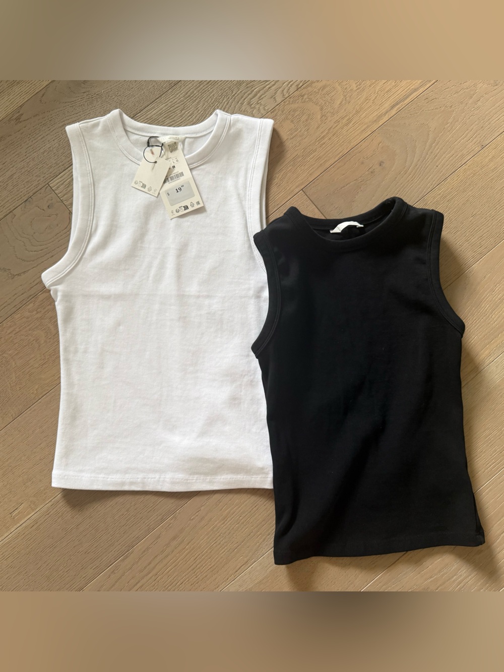 Zara - ribbed basic tank tops bundle